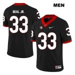 Men's Georgia Bulldogs NCAA #33 Robert Beal Jr. Nike Stitched Black Legend Authentic College Football Jersey NLS7354PL
